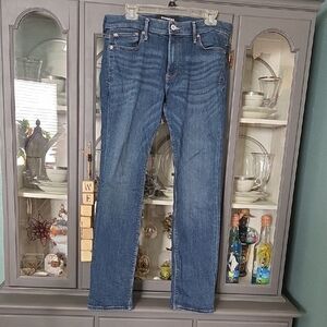 Express Womens Skinny Stretch Mid Rise Blue Jeans Size 12R